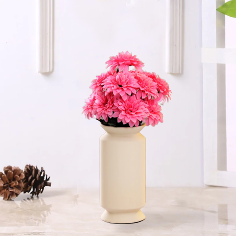 Lavishing Ivory Centerpiece Ceramic Vase