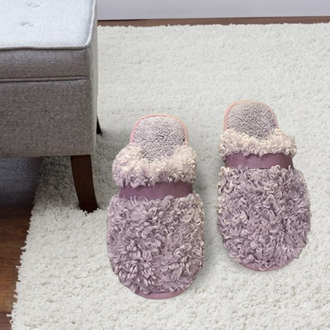 Classic Stripe Design Sherpa Slippers