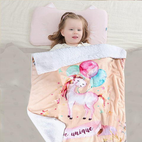 Cozy Unicorn Sherpa Baby Blanket