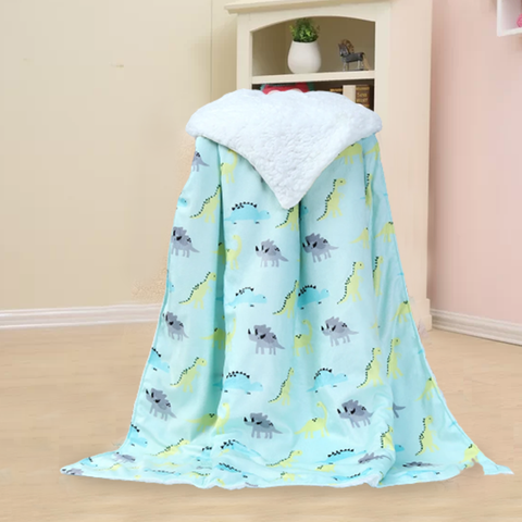 Jurassic Park Theme Sherpa Baby Blanket
