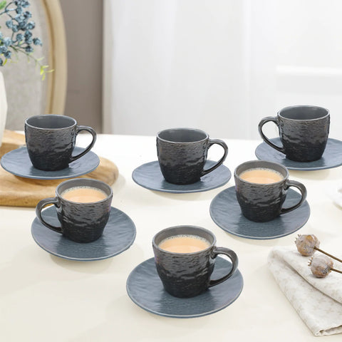 12Pcs Stone Lan Assorted Cup Set