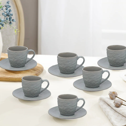 12Pcs Stone Lan Assorted Cup Set