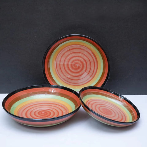 3Pcs Ceramic Platters