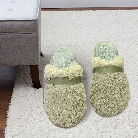 Classic Stripe Design Sherpa Slippers