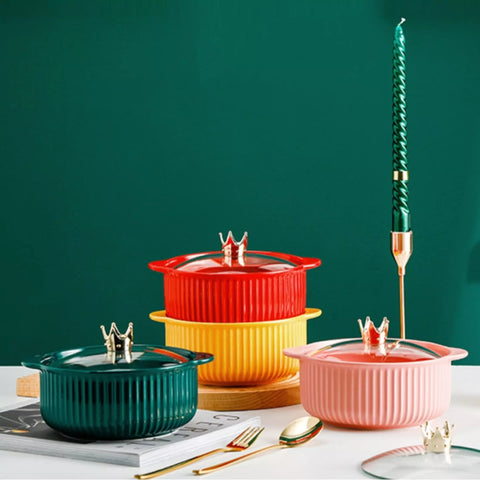 Classic Ceramic Bowl With Lid