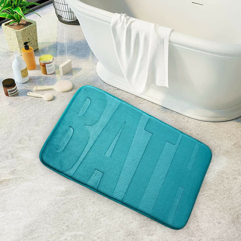 Highly Absorbent Embossed Super Soft  Non Slip Bath Mat