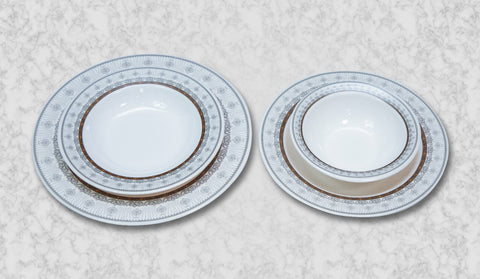 24Pcs Ornamental Design Melamine Dinner Set