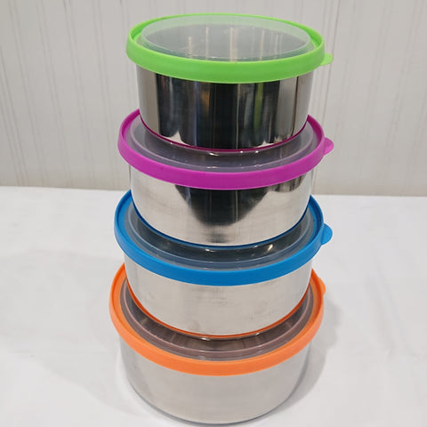 4pcs Stainless Steel Sealed Boxes