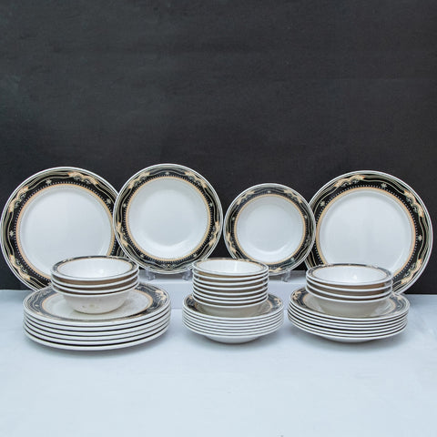 80pcs Black Aurum Melamine Dinner Set