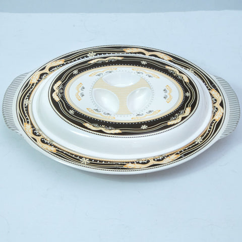 80pcs Black Aurum Melamine Dinner Set