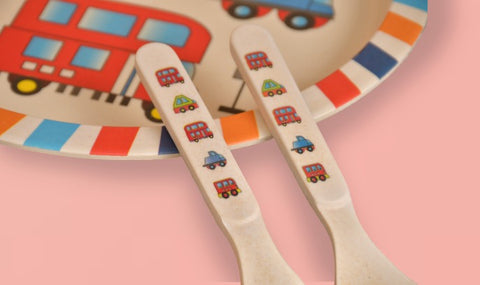 5Pcs Melamine Kids Dinnerware Set