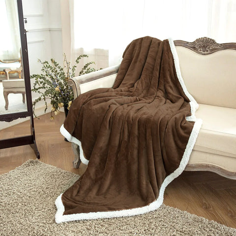 Sherpa Fleece Throw Blankets