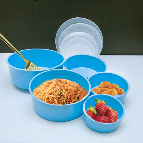 5Pcs Matte Melamine Multipurpose Bowls