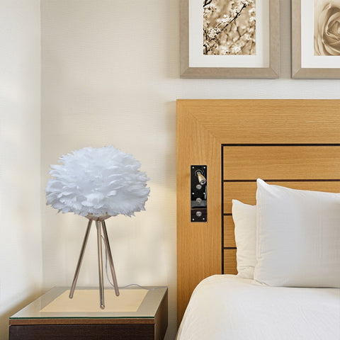 Luminous Furry Feather Table Lamp