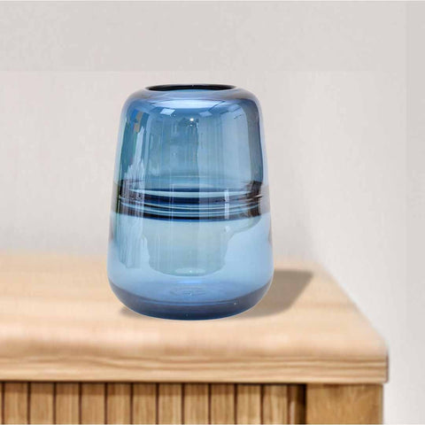 Blue Elegant Arctic Glass Vase