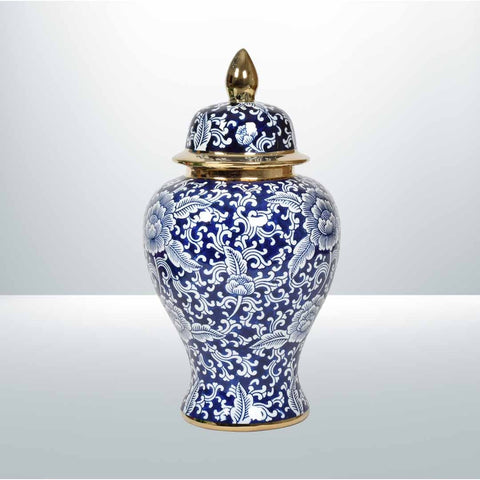Blue Ornament Ceramic Vase