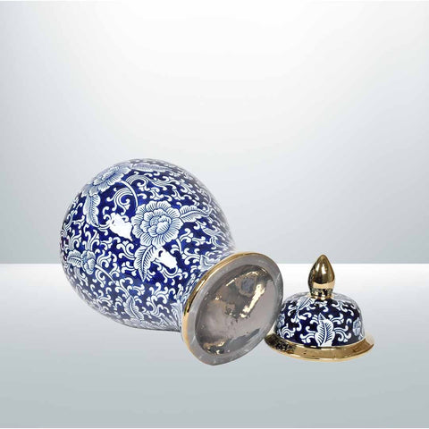 Blue Ornament Ceramic Vase