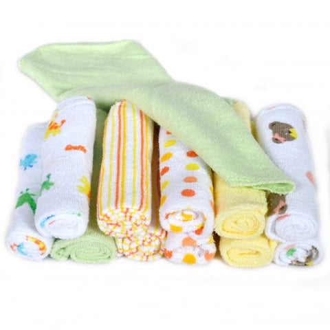 12 Packs Lovely Baby Wash Cloths Feeding Towel Wipe