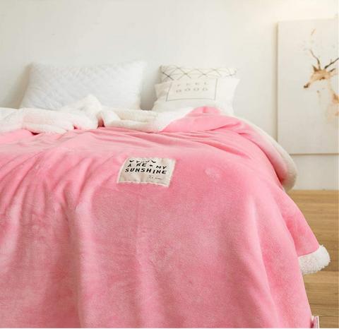 Pink Fluffy Sherpa Blanket