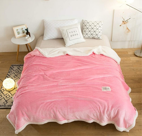 Pink Fluffy Sherpa Blanket