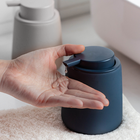 3Pcs Matte Blue bath Accessories Set