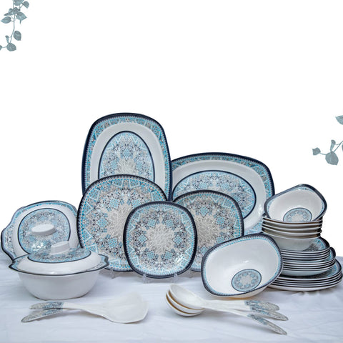 36pcs Aqua Marine Melamine Dinner Set