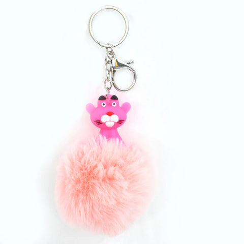 Keychain- Fluffy Ball Hanging