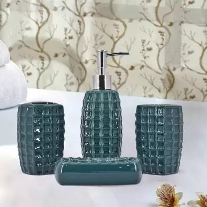 4Pcs Emerald Green Monica Bath Set