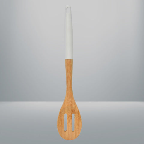 Serving Spoon Bamboo Wood Slotted Tessie And Jessie