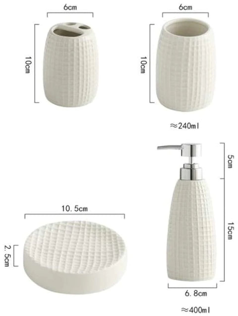 4Pcs Emerald Green Monica Bath Set