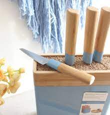 Bamboo Knife Holder With sticks Tessie And Jessi