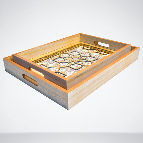Pair of Architectural Style Trays
