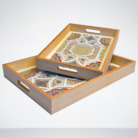 Pair of Canvas Art Trays