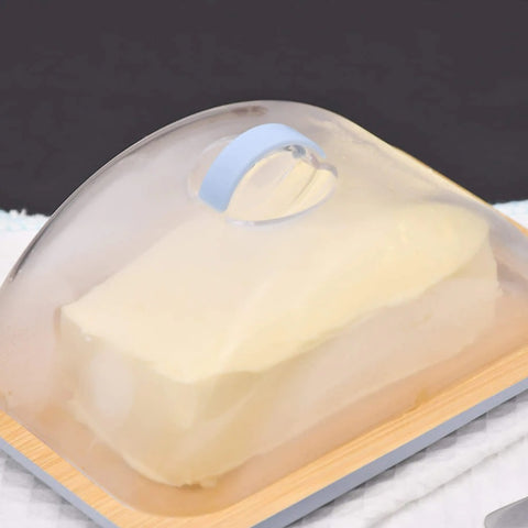 Butter Dish With Cover Bamboo made
