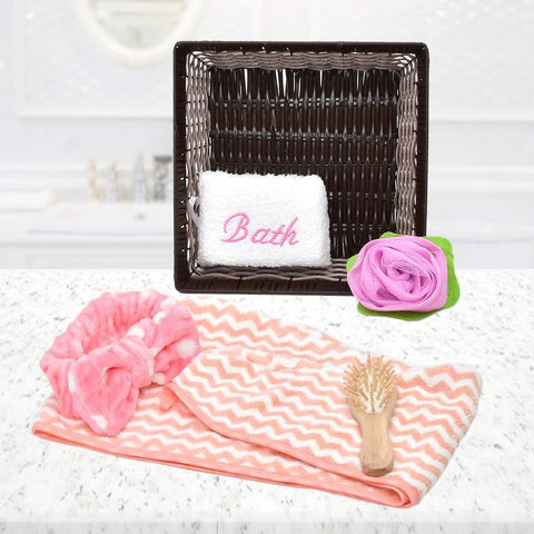 6Pcs Basket Deluxe Bath Gift Set
