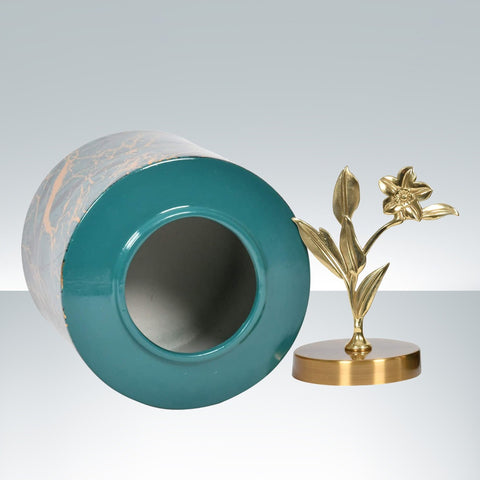 Pine Green Fancy Ceramic Vase