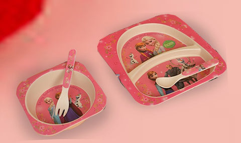 5Pcs Melamine Kids Dinnerware Set