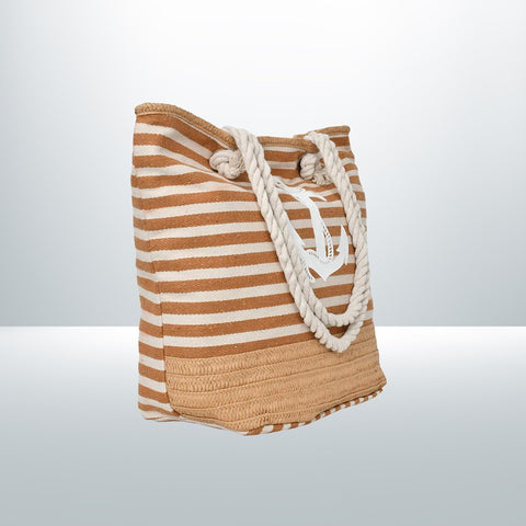 Brown Anchor Design Ladies Shoulder Bag