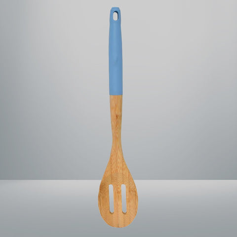 Serving Spoon Bamboo Wood Slotted Tessie And Jessie