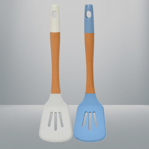 Bamboo Wood Silicone Turning Spatula