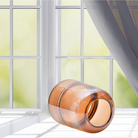 Brown Elegant Sienna Glass Vase