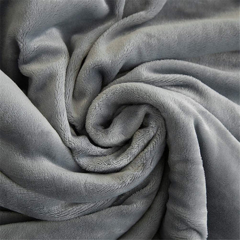 Grey Fluffy Sherpa Blanket