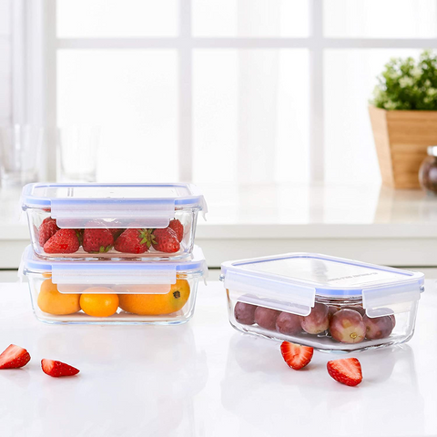 3Pcs Closed Glass Bowls