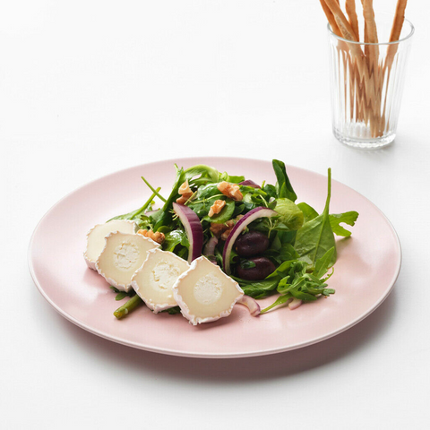 16Pcs Solid Pink Breakfast serving Set