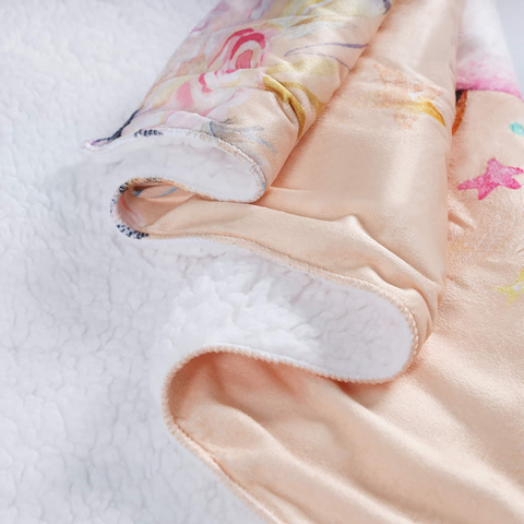 Cozy Unicorn Sherpa Baby Blanket