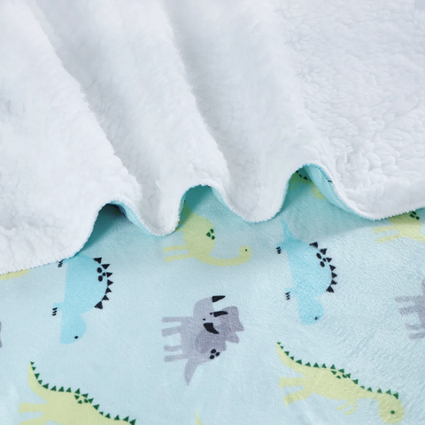Jurassic Park Theme Sherpa Baby Blanket