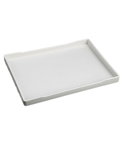 Serving Tray- White Rectangular Melamine Snow