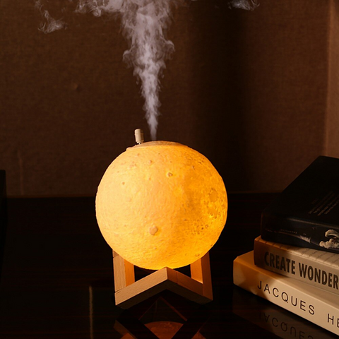 Ultrasonic Air Humidifier Moon Shaped Luminous