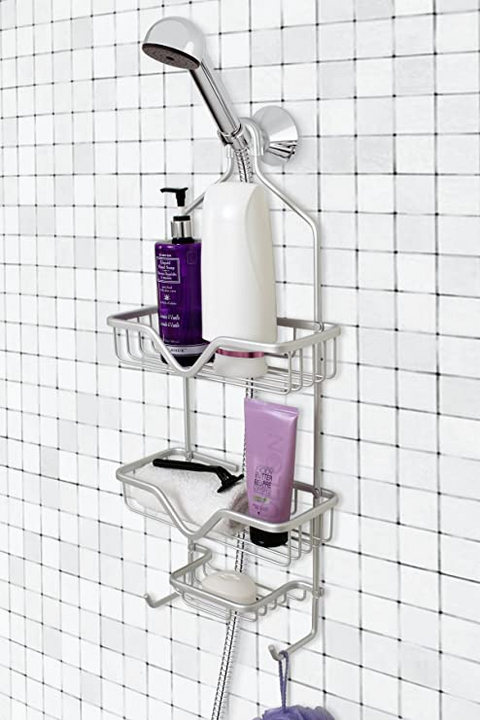 Chrome Washroom Caddy And Organizer