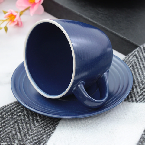 12Pcs Classic Glazed  Expressive Ceramic Cup Set